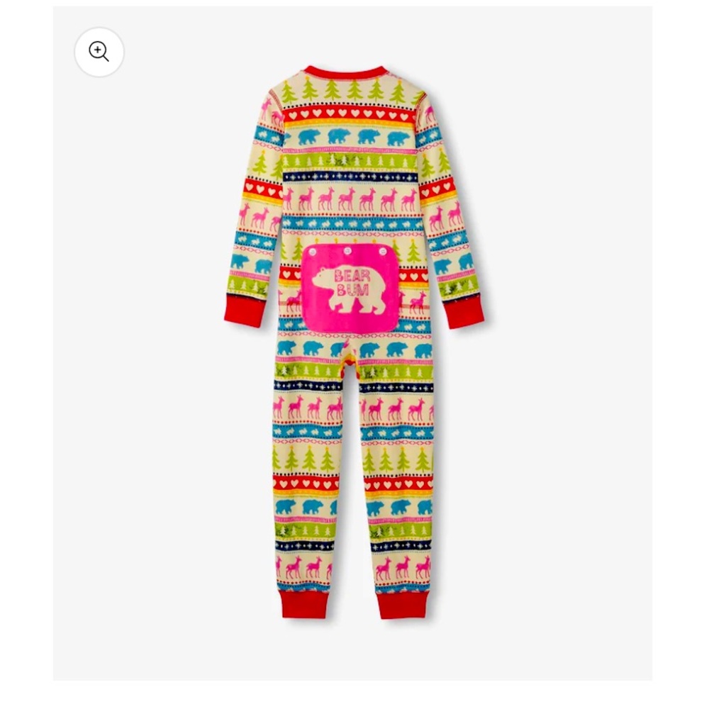 NWOTs Little Blue House /Hatley Kids Cream Fair Isle Onsie PJ's Sz 14